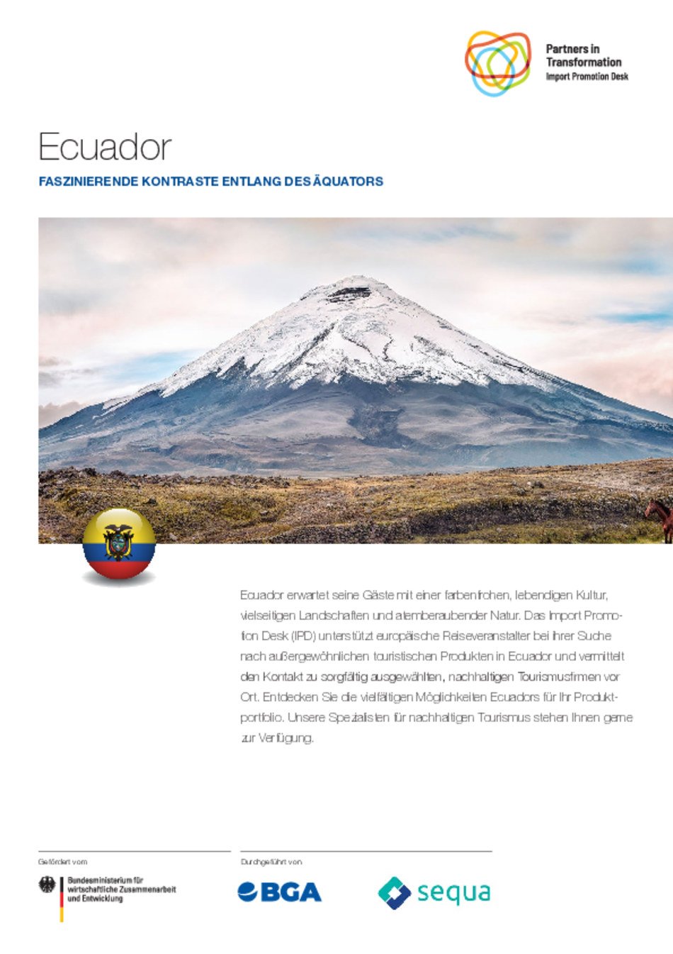 Nachhaltiger Tourismus in Ecuador Destination sheet Ecuador