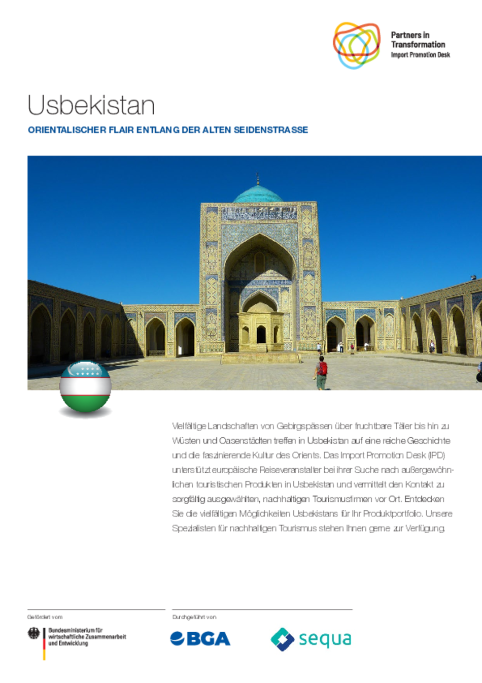 Nachhaltiger Tourismus in Usbekistan Destination sheet Usbekistan